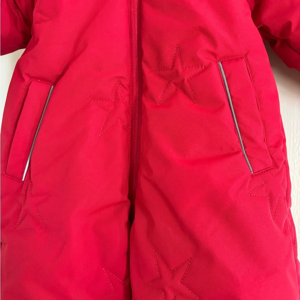 Zara Snowsuit - Red with Star Pattern 12-18mo - Picture 3 of 5
